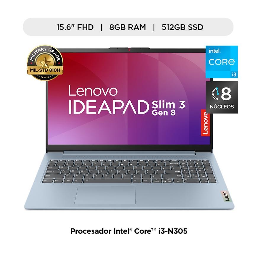 Lenovo IP1 laptop Ci3 13th gen 8gb 512 dos ENGLISH / ARABIC