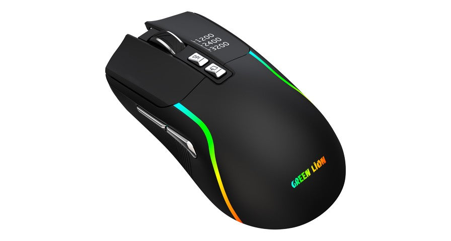 {GNRM5RGMSEBK} Green Lion Rechargeable Gaming Mouse - Black