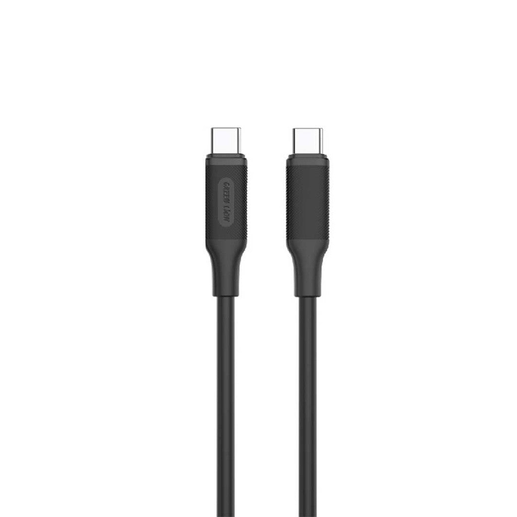 {GNPVC60CTCBK} Green Lion USB-C to USB-C PVC Cable 1M 60W - Black