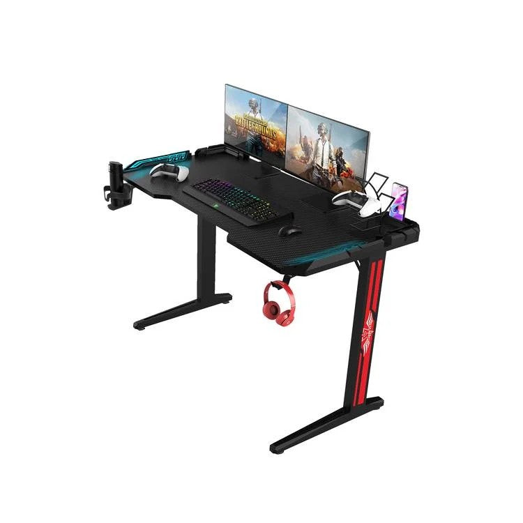 {GNRGBGDESKBK} Green Lion RGB Gaming Desk - Black
