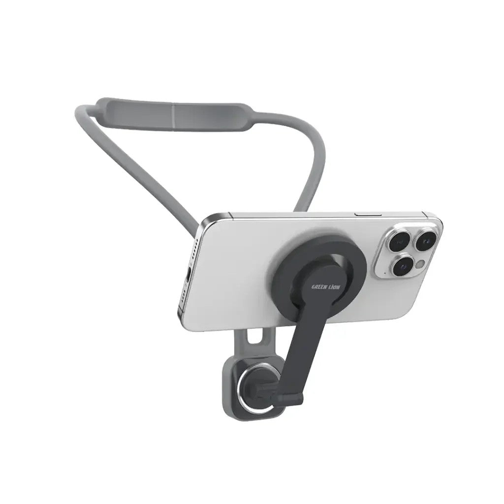{GNMGNCKHLGY} Green Lion Magsafe Neck Phone Holder - Grey