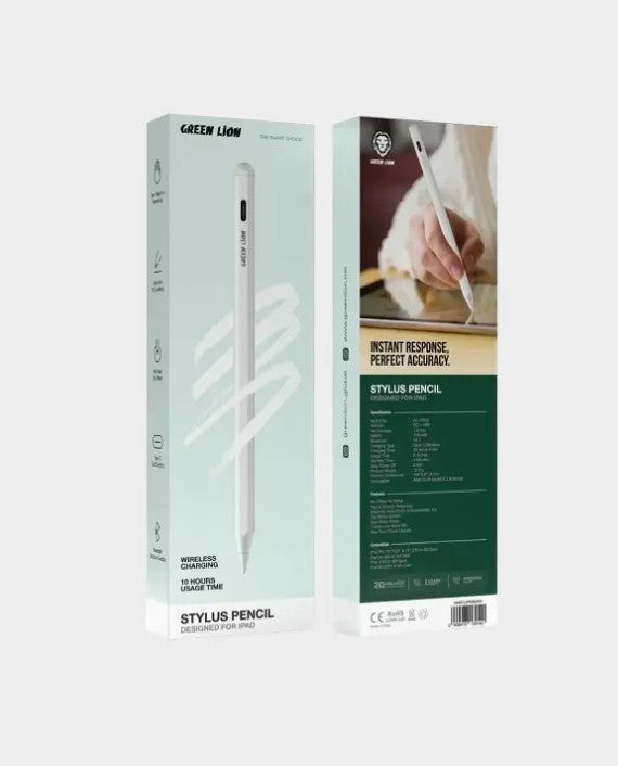 {GNSTLSPEN2WH} Green Lion Stylus Pencil - White