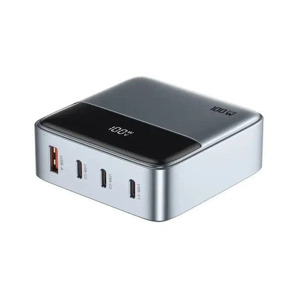 {GN100WADUKGY} Green Lion 100W GaNPremium UK Plug - Gray