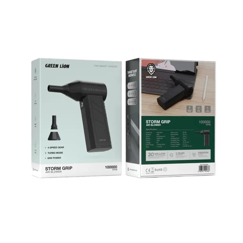 {GNSTGP85WBK} Green Lion Jet Pro Lite Magnetic Nozzle 100000 RPM - Black