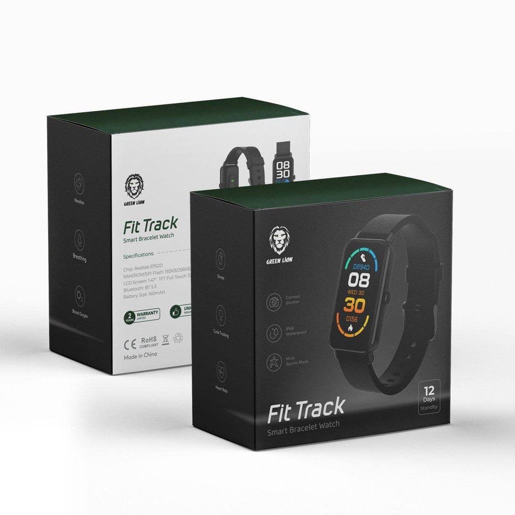 {GNTRAKFITSBK} Green Lion Track Fit Smart&nbsp;Watch&nbsp;-&nbsp;Black