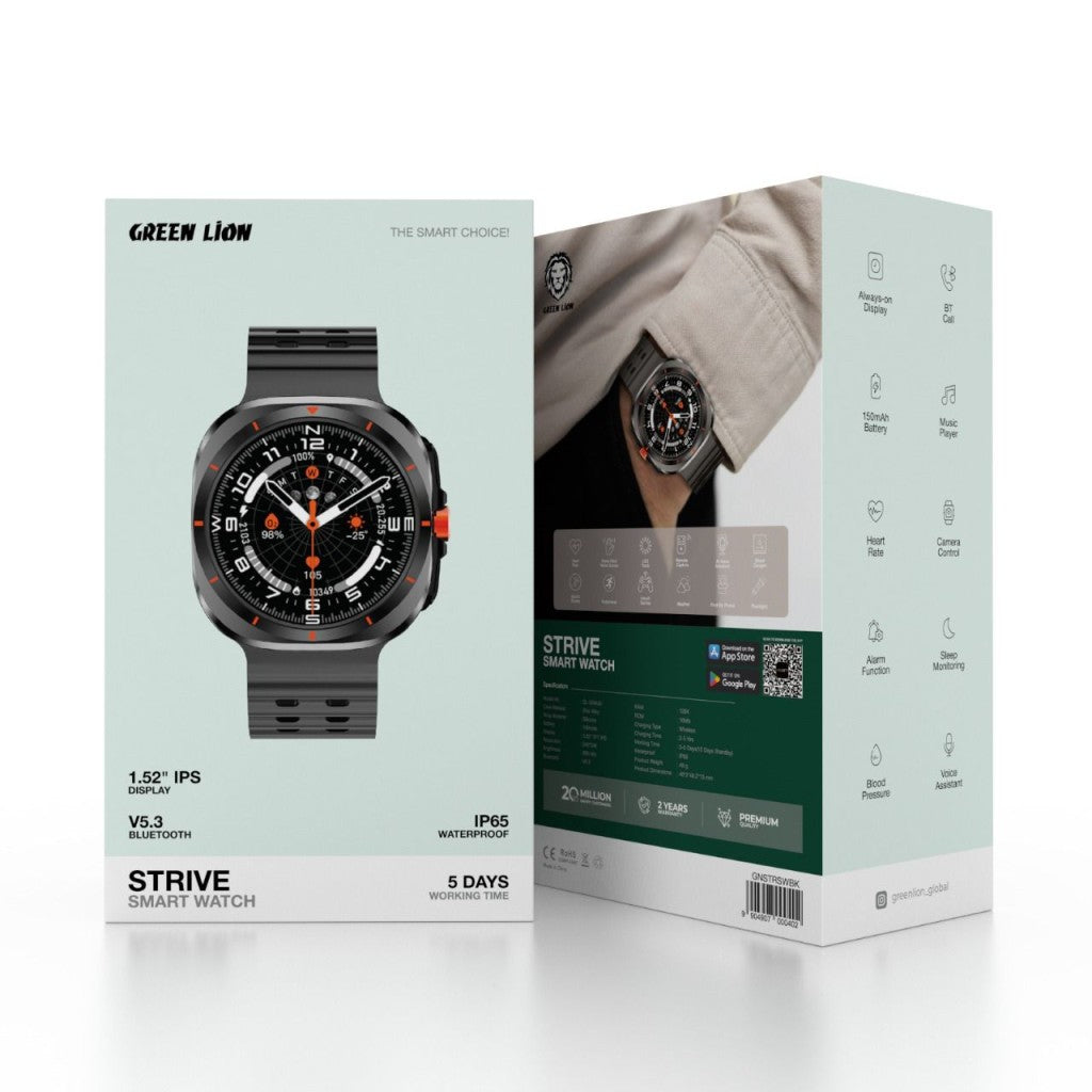 {GNSTRSWBK} Green Lion Strive Smart&nbsp;Watch&nbsp;-&nbsp;Black