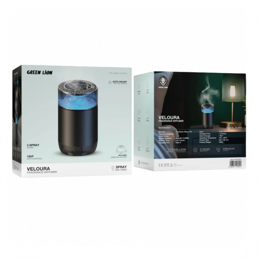 {GNVLRFRDFBK} Green Lion Veloura Fragrance Diffuser&nbsp;-&nbsp;Black