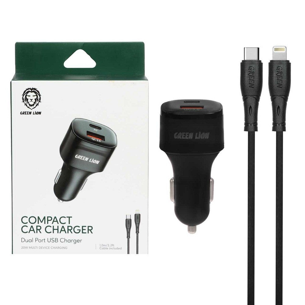 {PCCSR020CBK} Powerology Velox 83W USB-A &amp; Type-C Port Car Charger With C to C Cable - Black