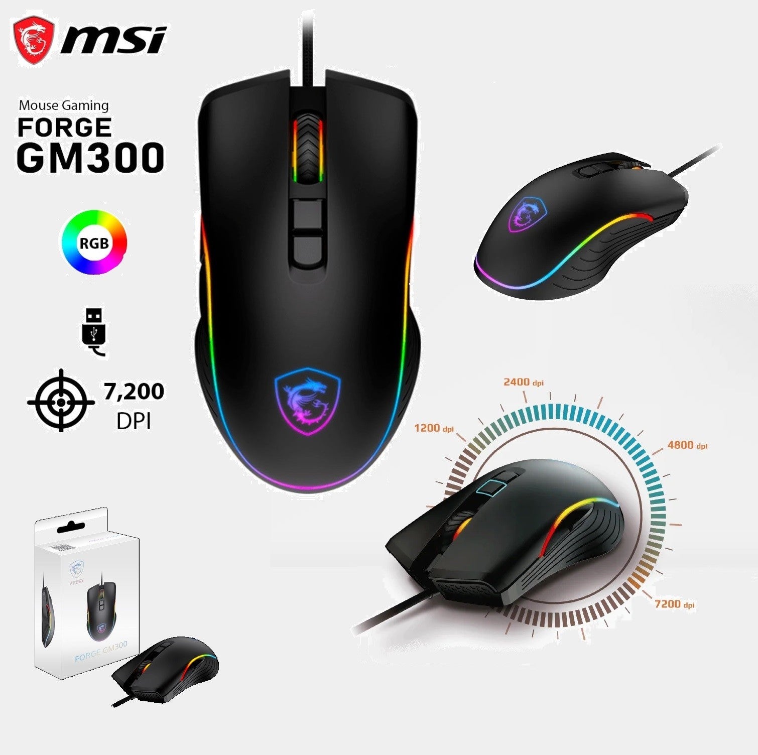 MSI Forge GM300 Gaming Mouse