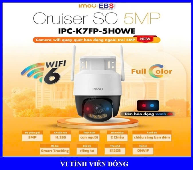 CAMERA IMOU IPC-K7FP-5H0WE CRUISER SC 5MP(3K)