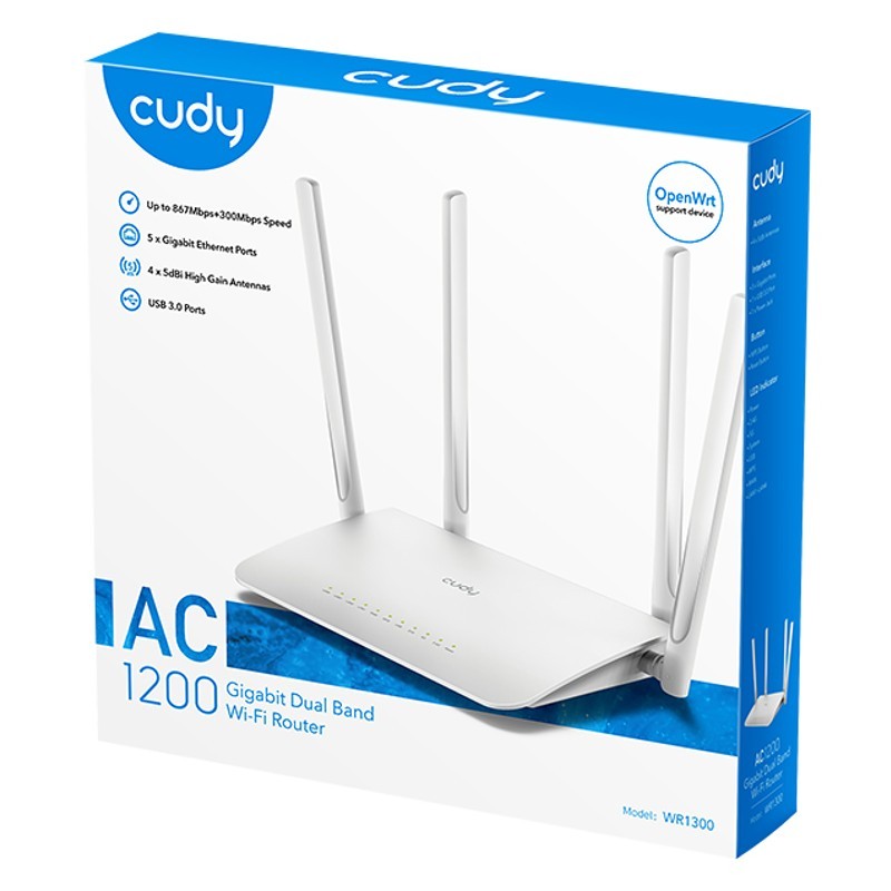 Cuddy WR1300- CUDY WR1300 AC1200 GIGABIT WI-FI MESH ROUTER