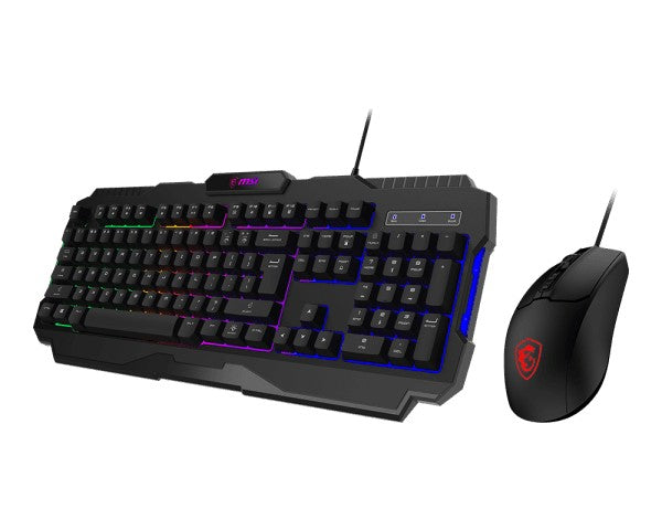 MSI FORGE GK100 COMBO US Gaming Keyboard &amp; Gaming Mouse, 6-Mode RGB, up to