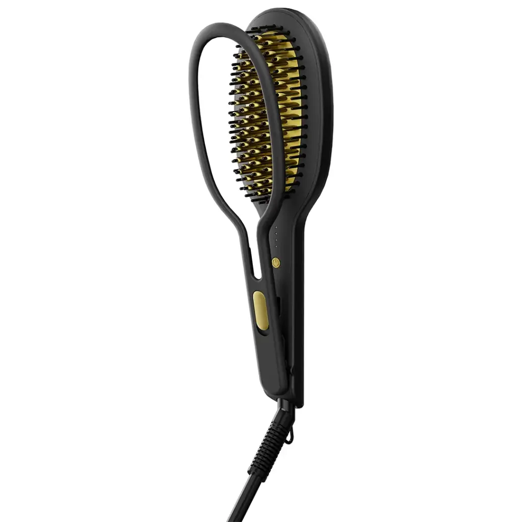 {PDLFSTHSBKGD} Porodo Lifestyle Ceramic Hair Straightener with 4 Temparature Levels - Black &amp; Gold