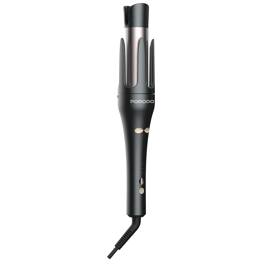 {PDLFSTSA008BK} Porodo Lifestyle 2-in-1 Automatic Hair Curler &amp; Straightener - Black
