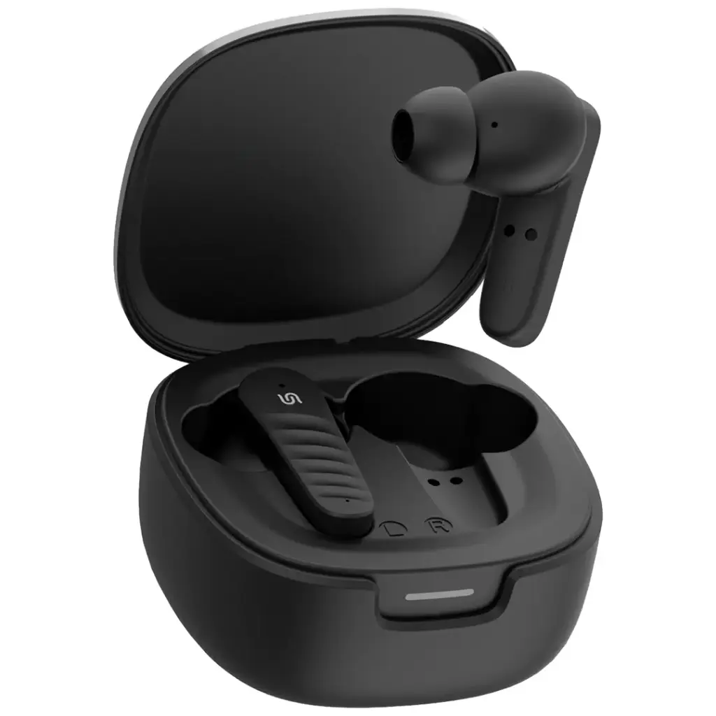 {PDSTARBBK} Porodo Soundtec 300 mAh Air Buds - Black