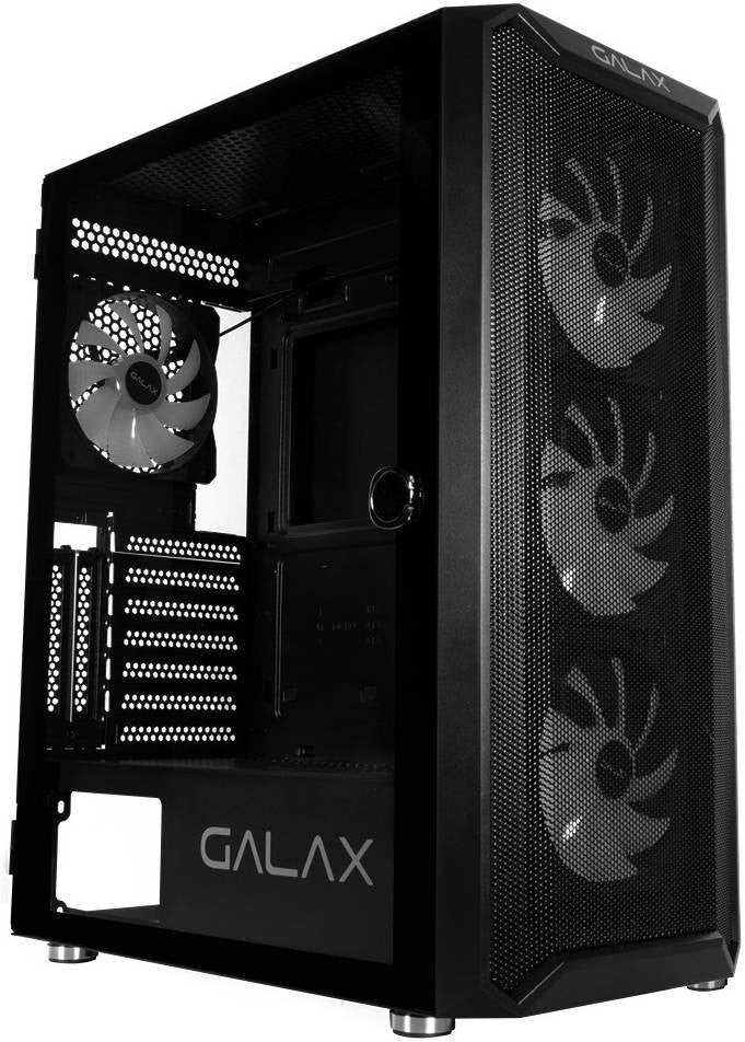 G-CGG7AGBA4B0-GXLG GALAX Revolution-07 Black Gaming Case, ATX, 4 Fan