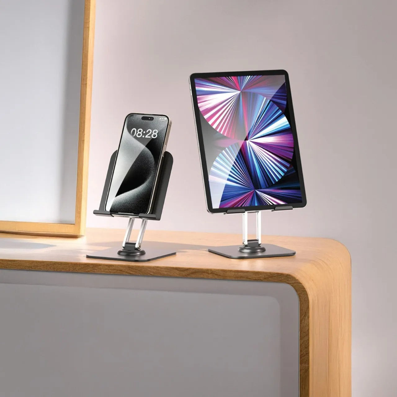 {GN360R45SDBK} Green Lion M6- Rotating Stand Three-Axis Design - Black