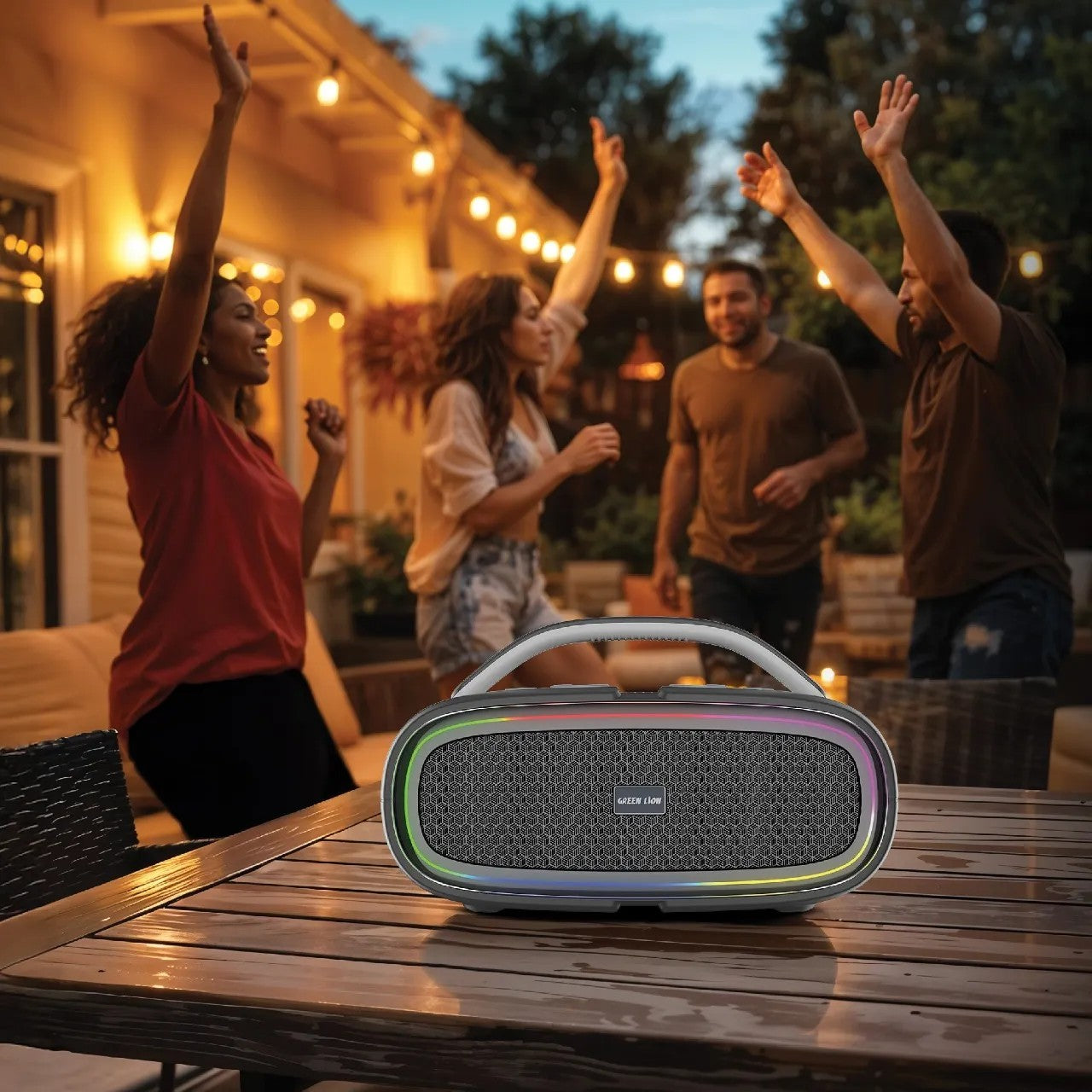 {GNBMPLSSPBK} Green Lion Beam Plus Wireless Speaker - Black
