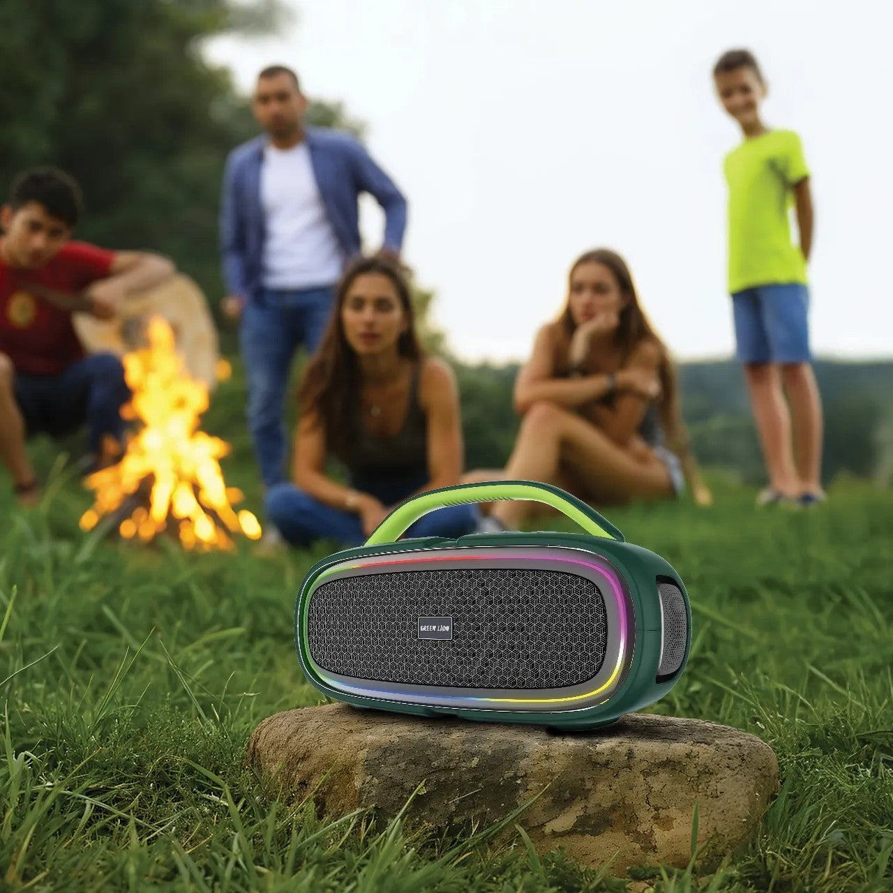 {GNBMPLSSPGN} Green Lion Beam Plus Wireless Speaker - Green