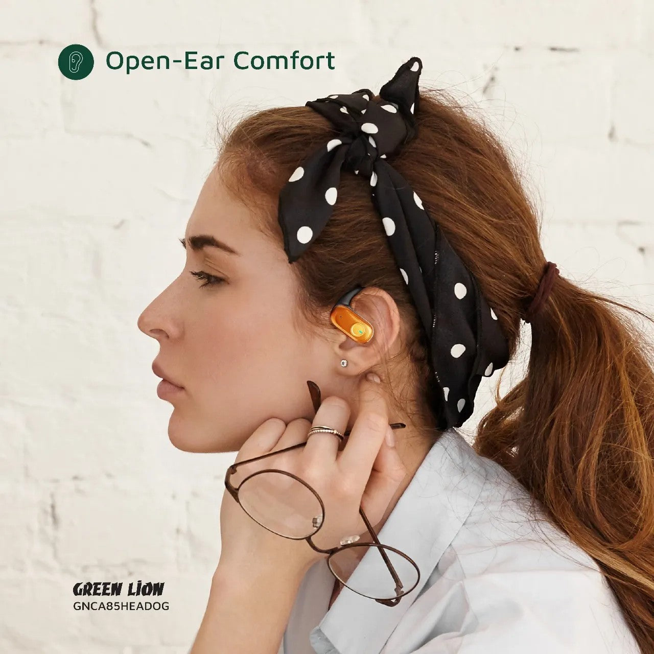{GNCA85HEADOG} Green Lion CATANIA Open Ear Headphones - Orange
