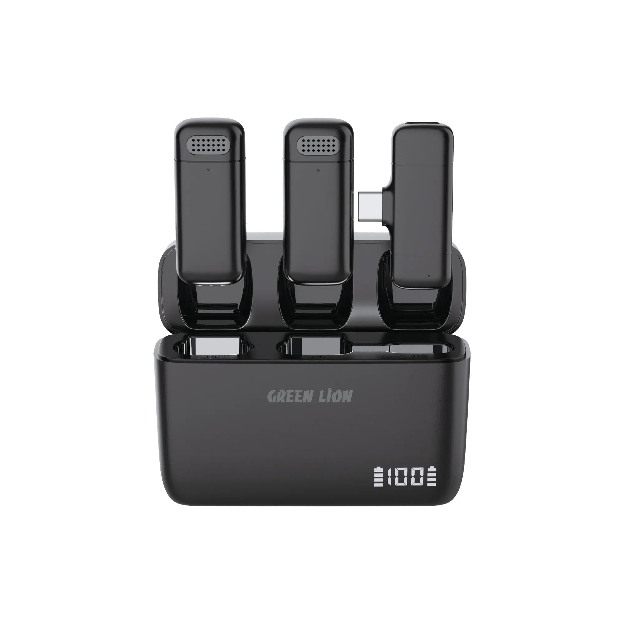 {GNDCTWMICTCBK} Green Lion Duo Cast Wireless Mic Type C - Black