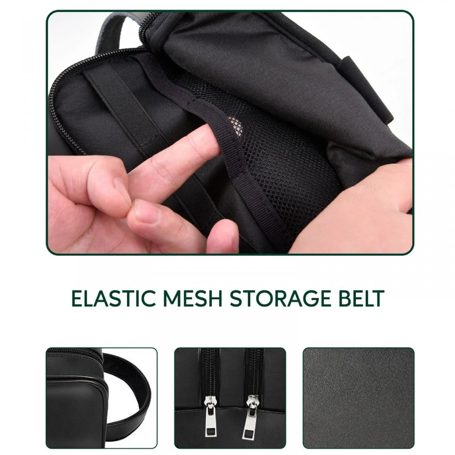 {GNEPCHBK} Green Elegant Pouch - Black