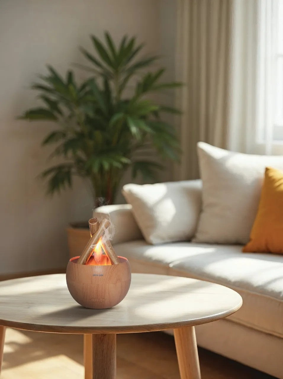 {GNFLMSTDFWD} Green Lion Flame Mist Air Diffuser 150ml - Wooden