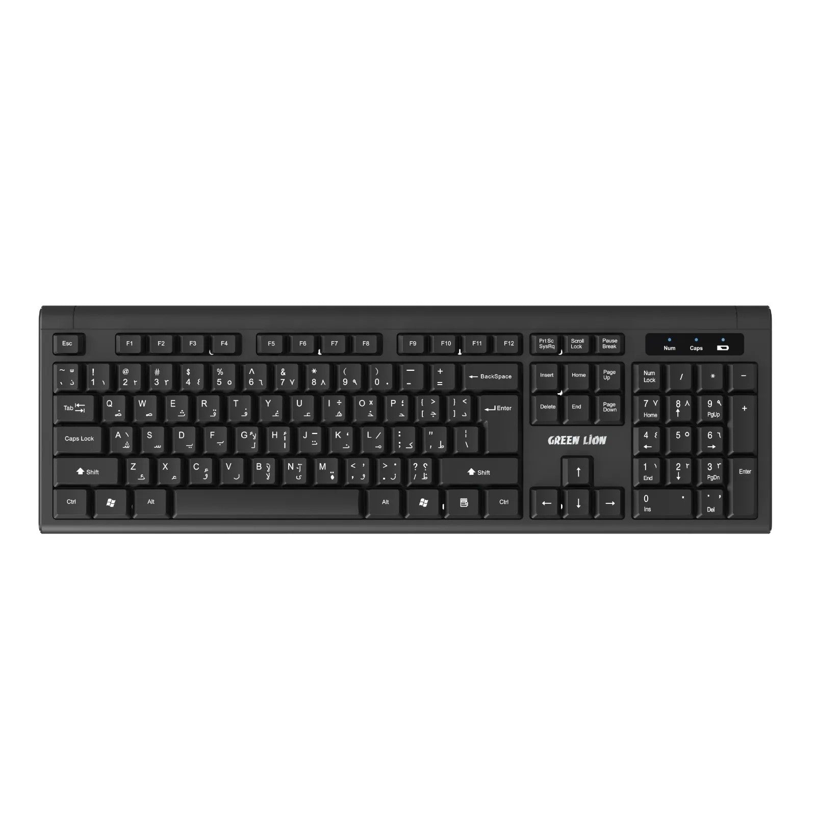 {GNGKM200WKBK} Green Lion GKM-200 Wireless Combo Keyboard and Mouse - Black