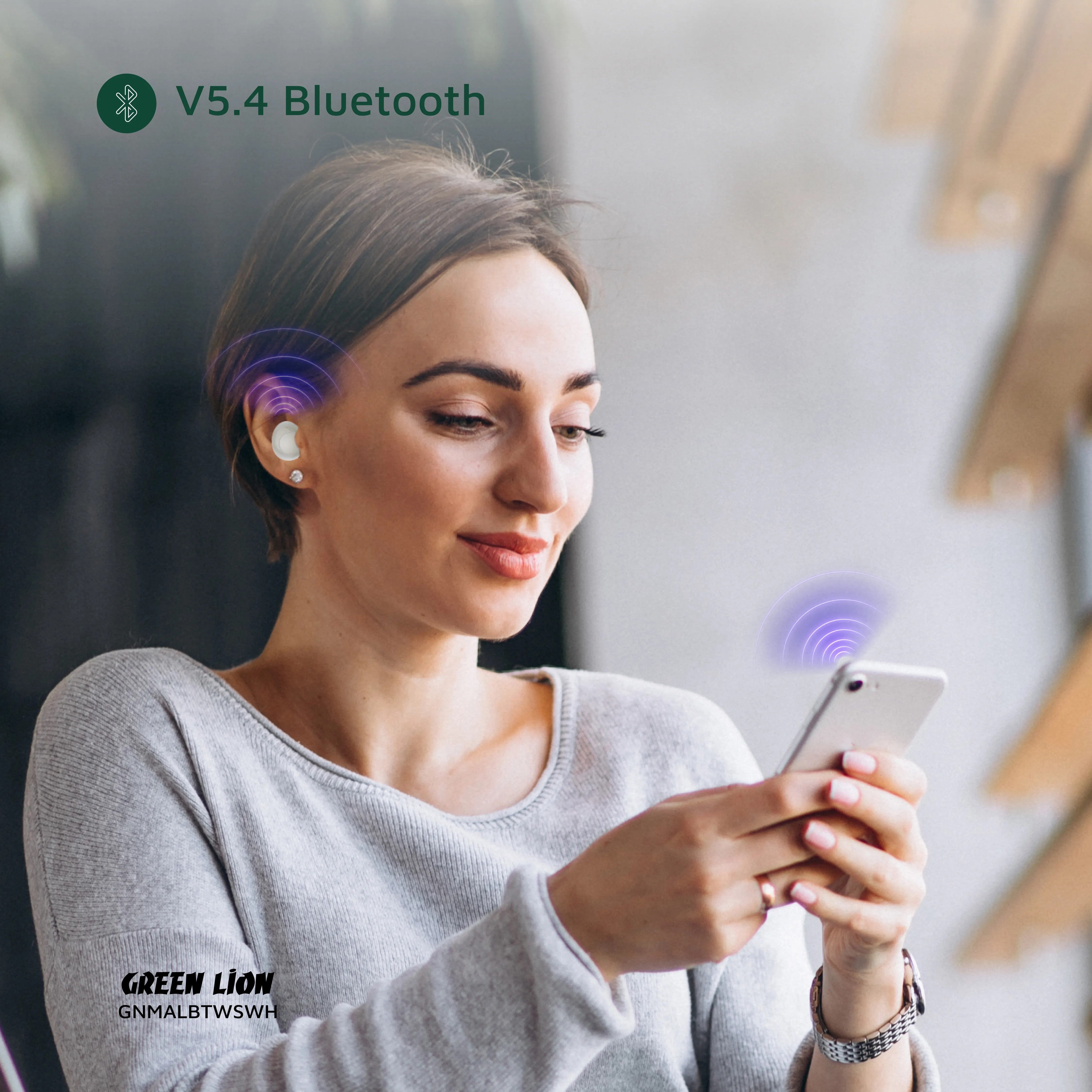 {GNMALBTWSWH} Green Lion Malbun True Wireless Earbuds - White