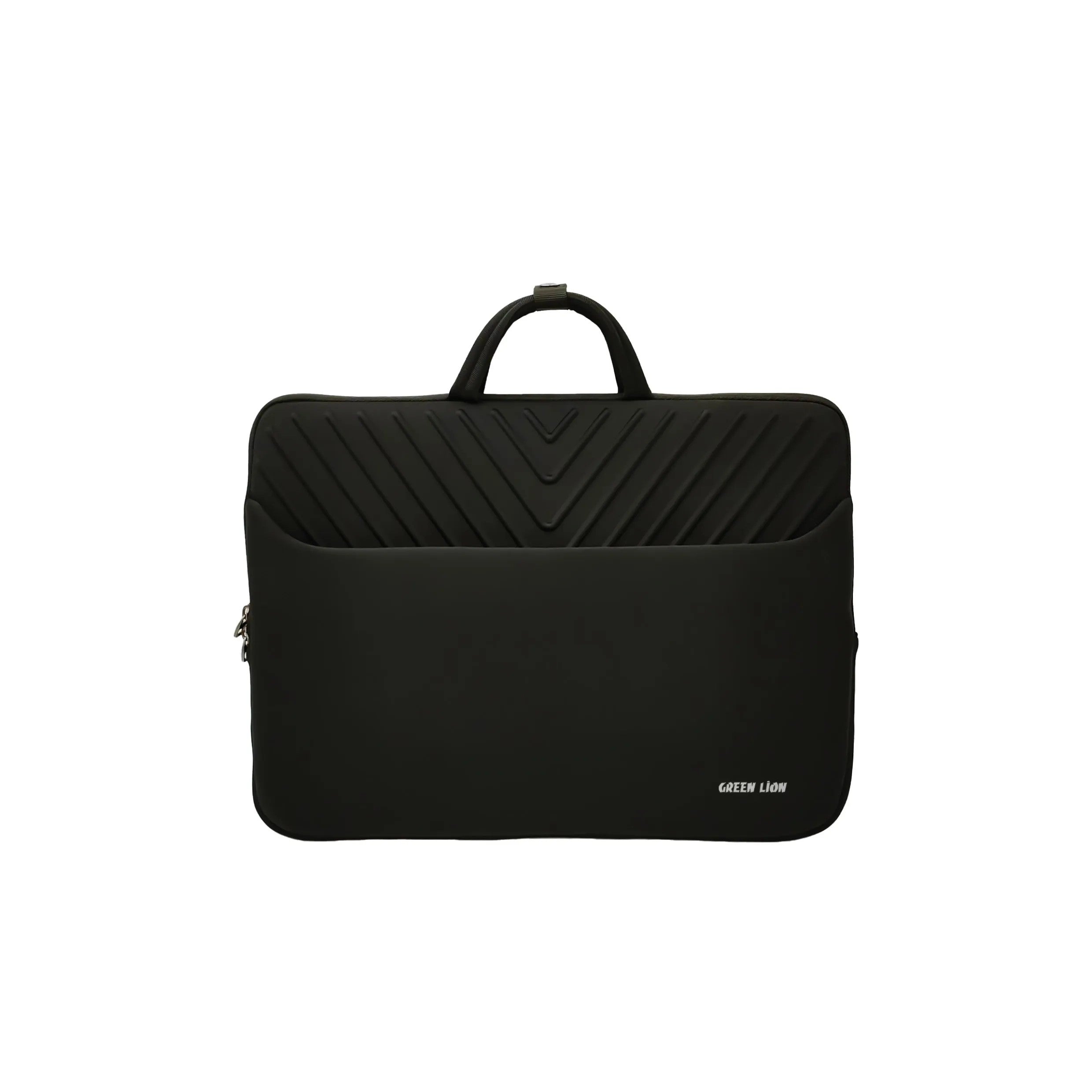 {GNOBTSLVBGBK} Green Lion Orbit Sleeve Laptop Bag - Black