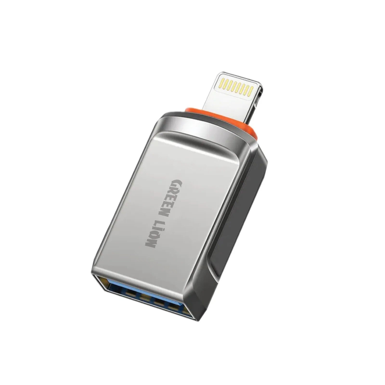 {GNOTGALTAGY} Green Lion OTG Adapter USB-A To Lightning - Gray