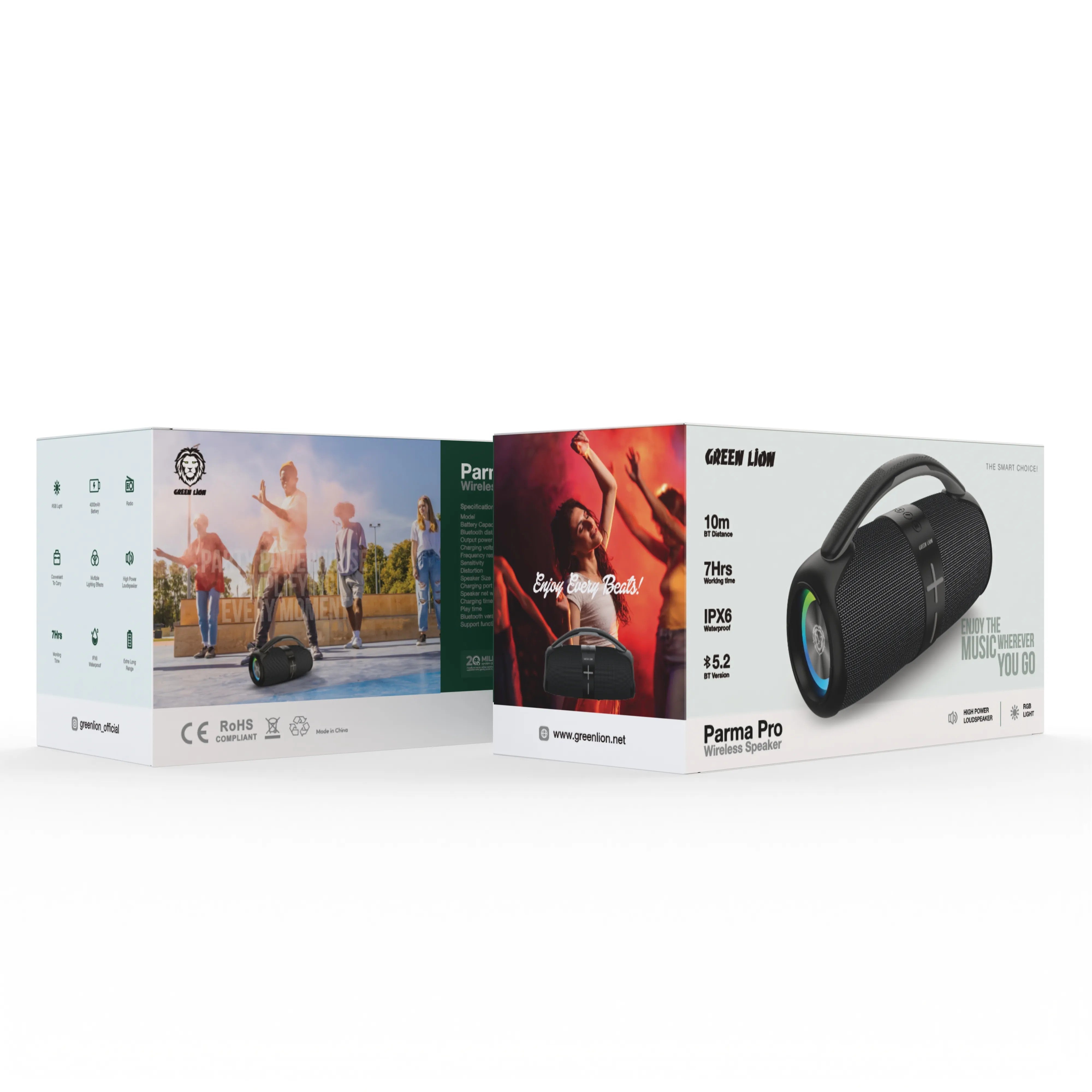 {GNPAPWSPKRGY} Green Lion Parma Pro Wireless Speaker - Grey