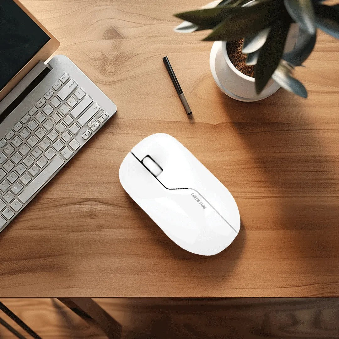 {GNREWIRMUSEWH} Green Lion G730 Wireless Mouse - White