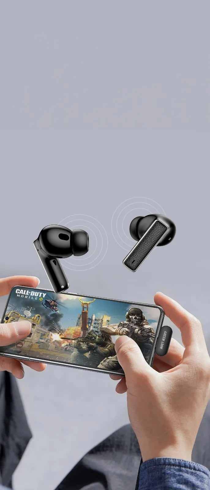 {GNRVPSTWSBK} Green Lion River Plus True Wireless Earbuds - Black