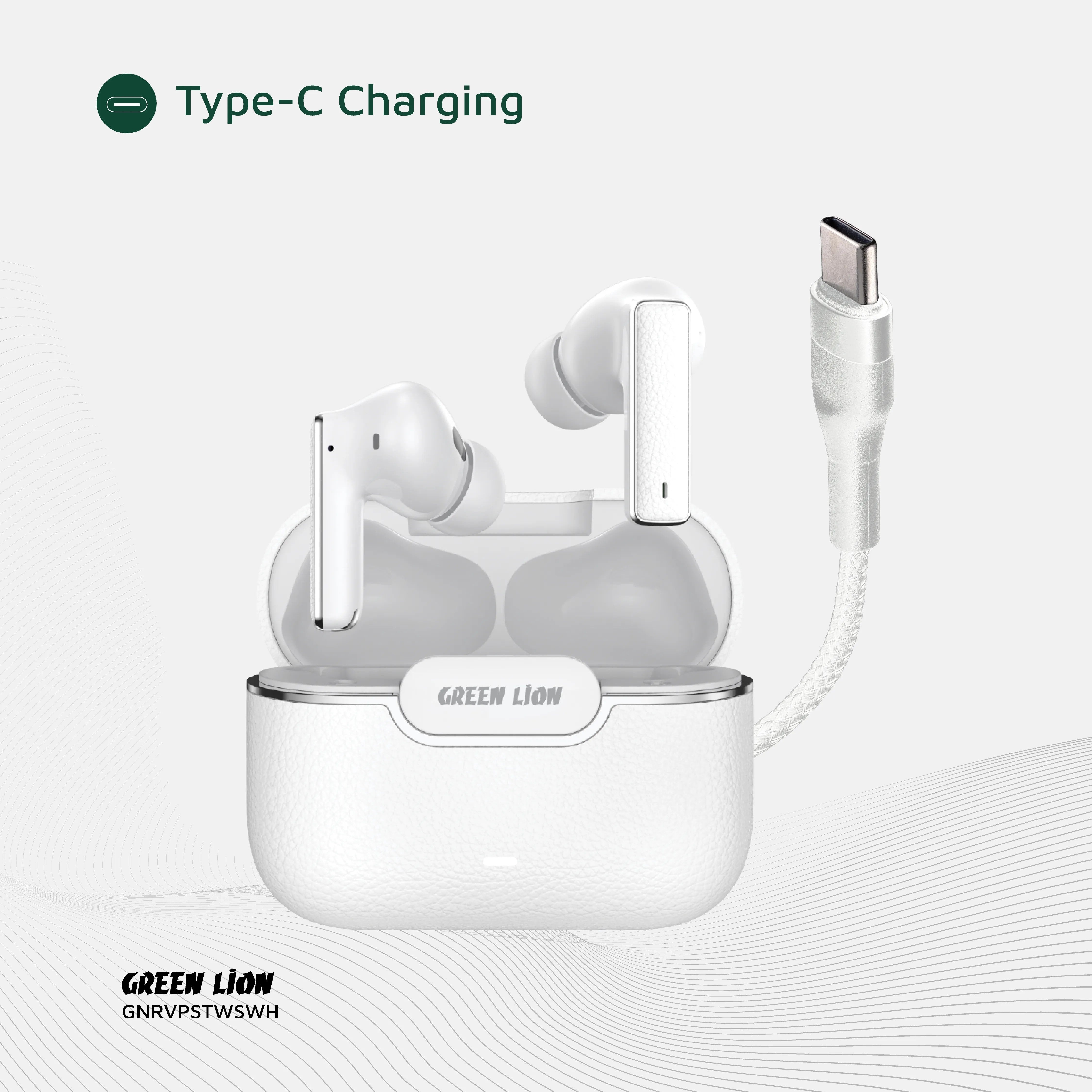 {GNRVPSTWSWH} Green Lion River Plus True Wireless Earbuds - White