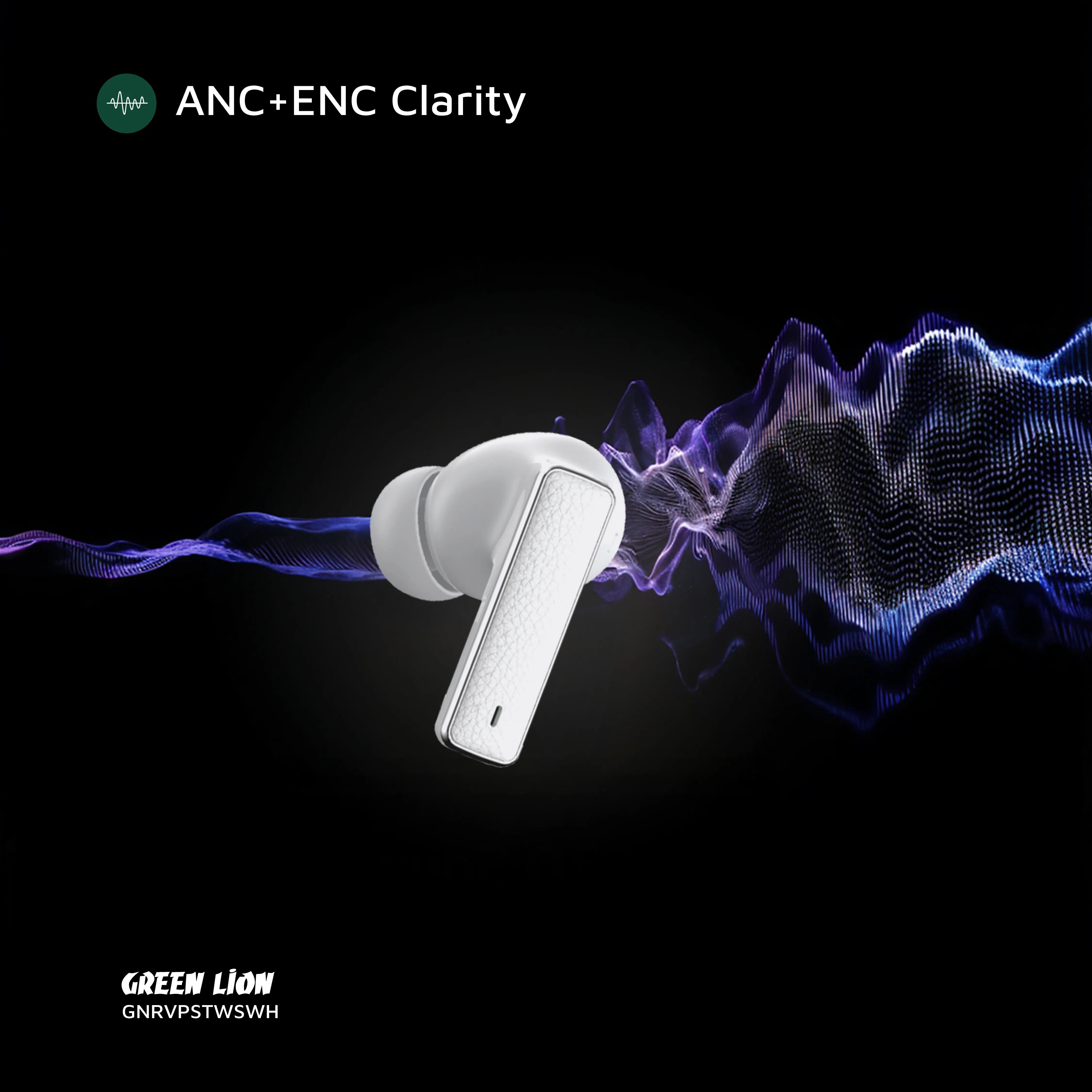 {GNRVPSTWSWH} Green Lion River Plus True Wireless Earbuds - White