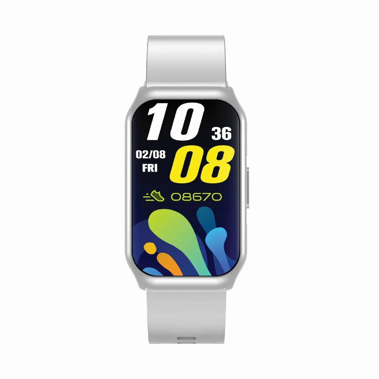 {GNTRAKFITSSL} Green Lion Track Fit Smart Watch - Silver
