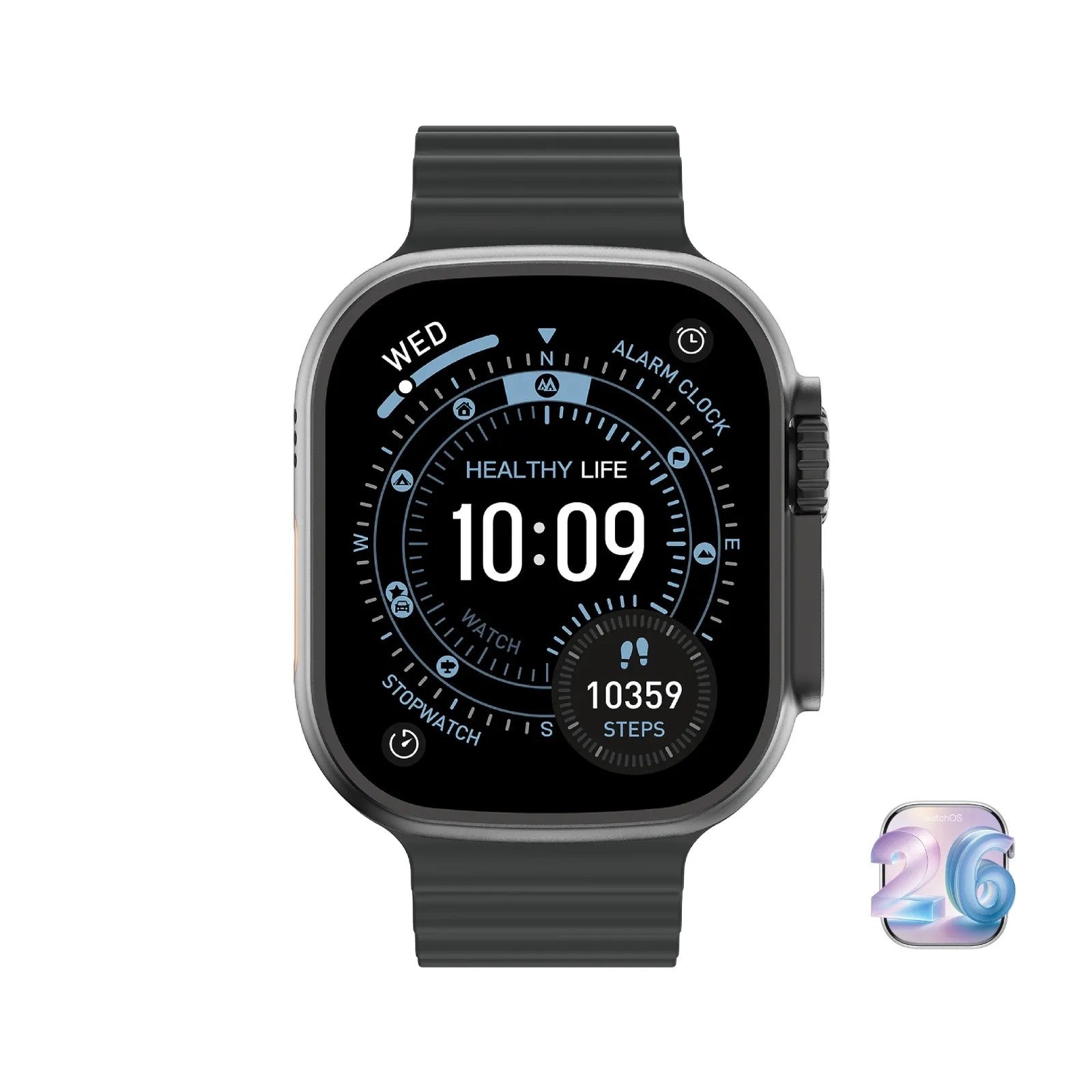 {GNUL3SW49BK} Green Lion Communicate 49 Ultra Smart Watch - 49mm - Black
