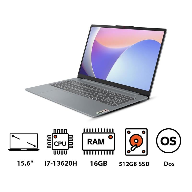 Lenovo IDEAL PAD SLIM 3 laptop Ci7 13th gen 16gb 512ssd dos ENGLISH / ARABIC