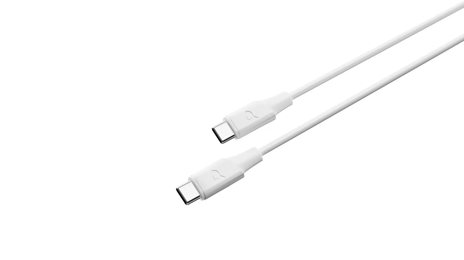 {PCAB014WH} Powerology 60W USB-C to USB-C V2.0 TPE Jacket Over-Molded Cable 1.2 Meter - White