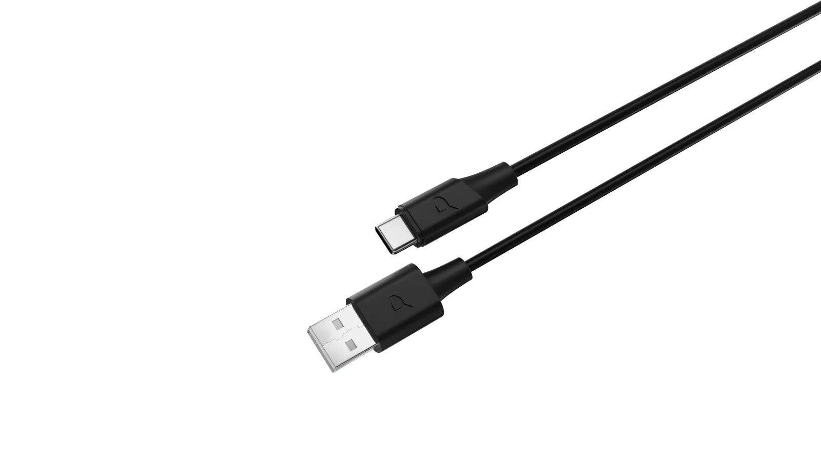 {PCAB015BK} Powerology USB-A to USBC TPE Jacket Over-Molded Cable 1.2 Meter - Black