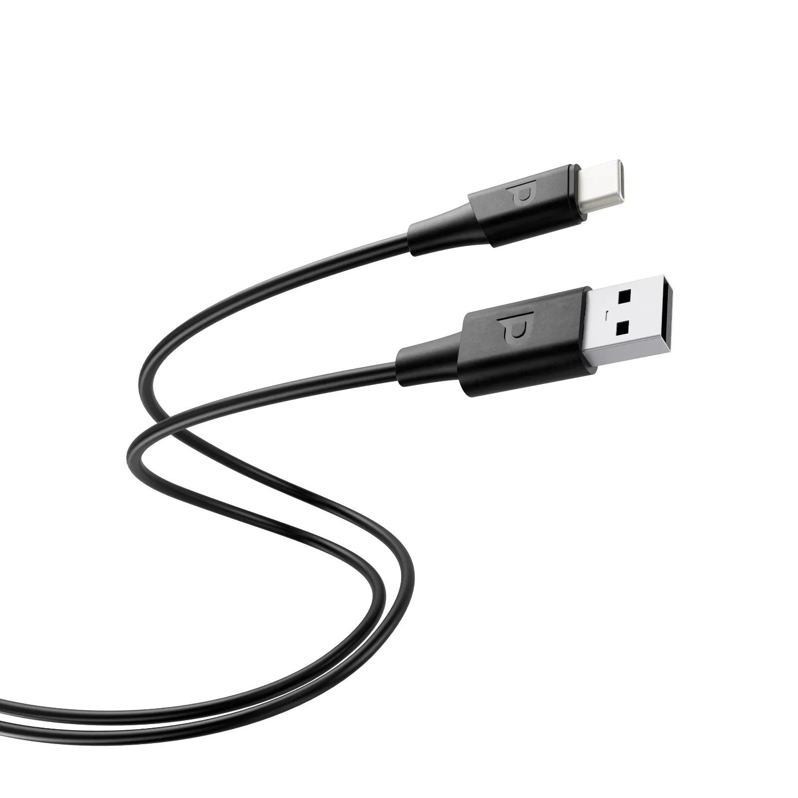 {PCAB016BK} Powerology USB-A to USBC TPE Jacket Over-Molded Cable 2 Meter - Black