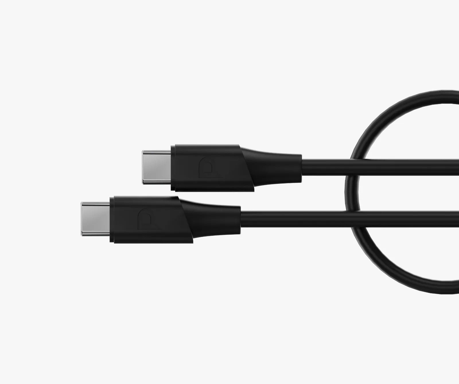 {PCAB017BK} Powerology 100W USB-C to USB-C V3.1 5G TPE Jacket Over-Molded Cable 2 Meter - Black
