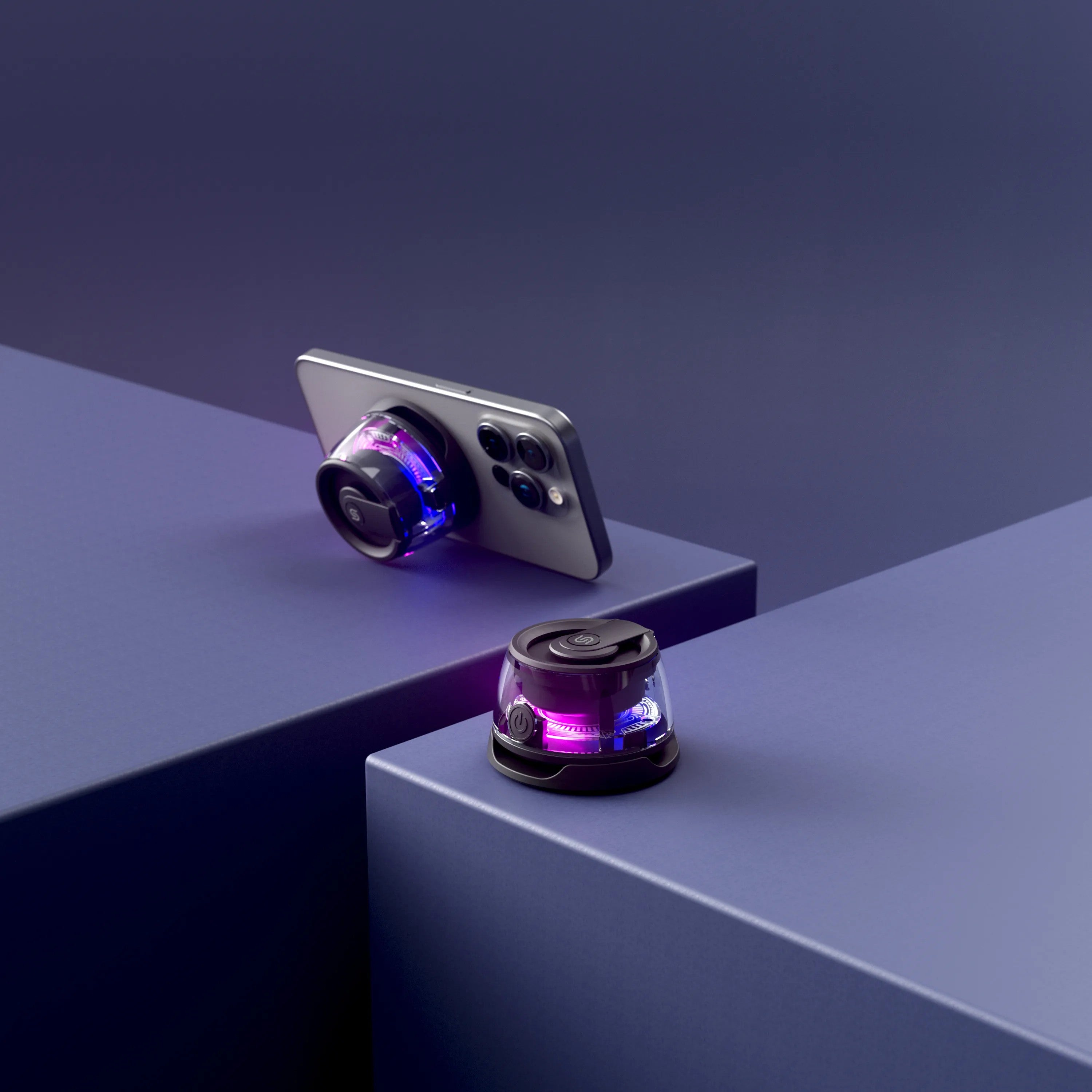 {PD-STMS3W-BK} Porodo Soundtec Charme Magnetic Speaker 3W with RGB LED Light Effect - Black