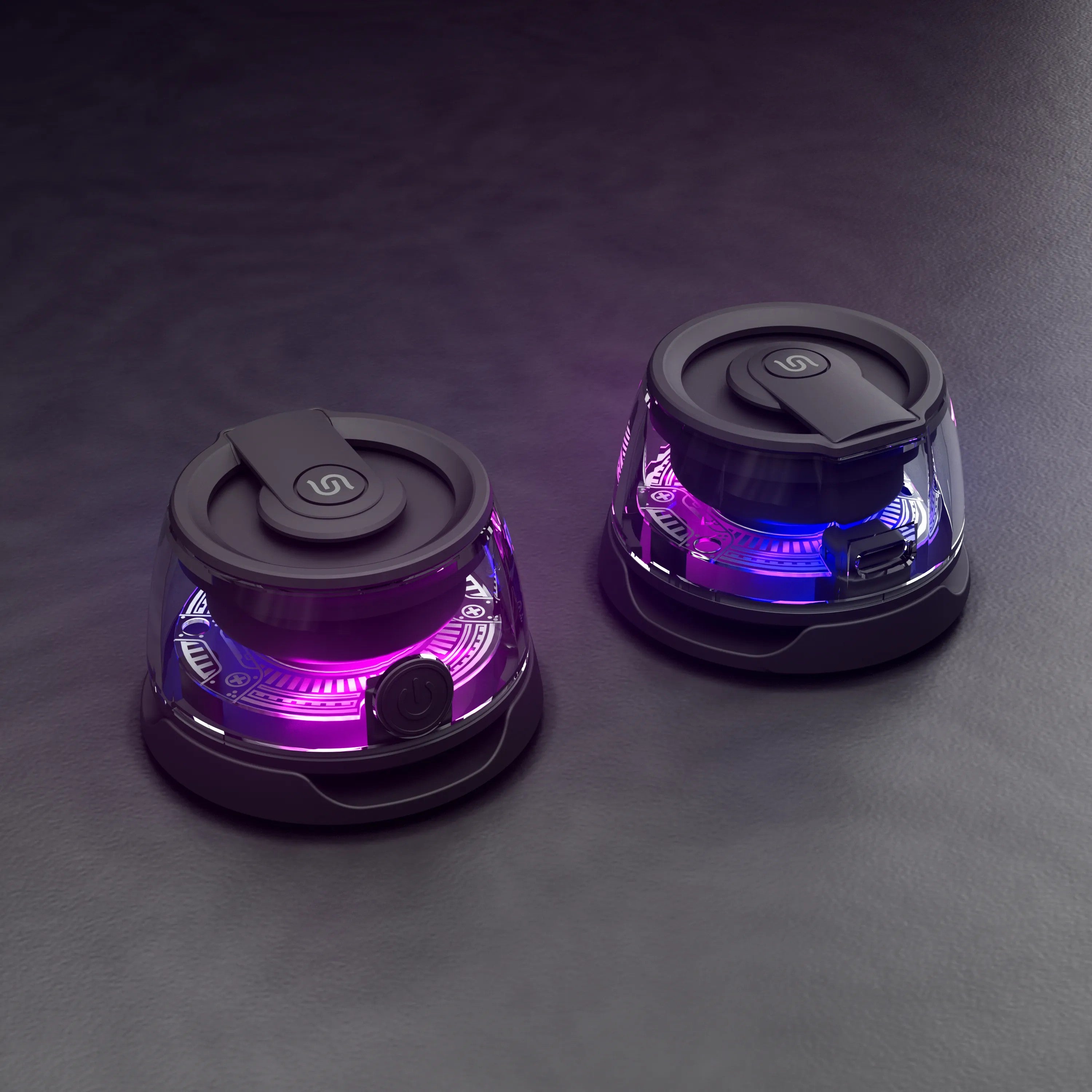 {PD-STMS3W-BK} Porodo Soundtec Charme Magnetic Speaker 3W with RGB LED Light Effect - Black