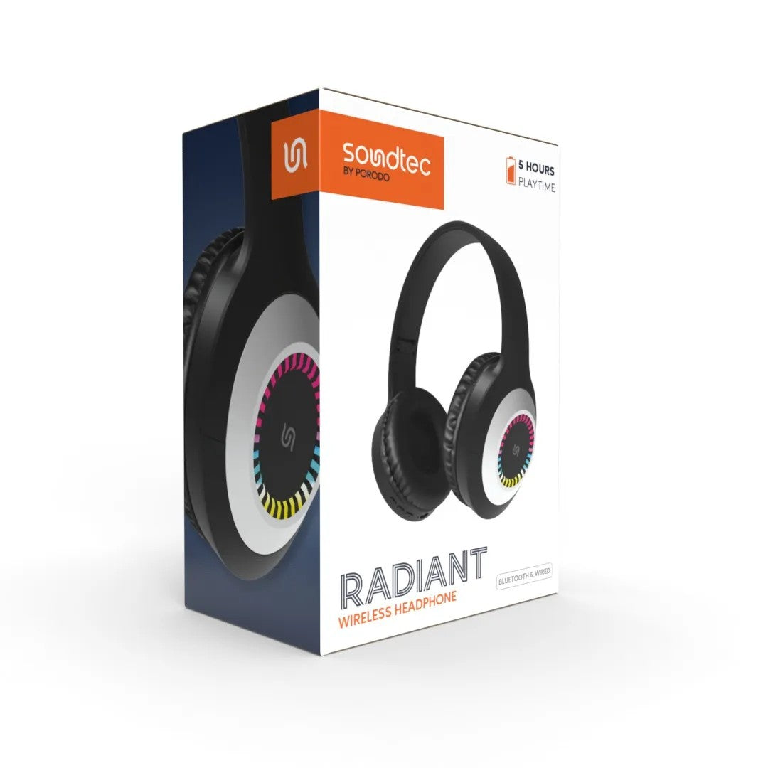 {PD-STWLEP028-BK} Porodo Soundtec Kids Bluetooth Headphone 200mAh - Black