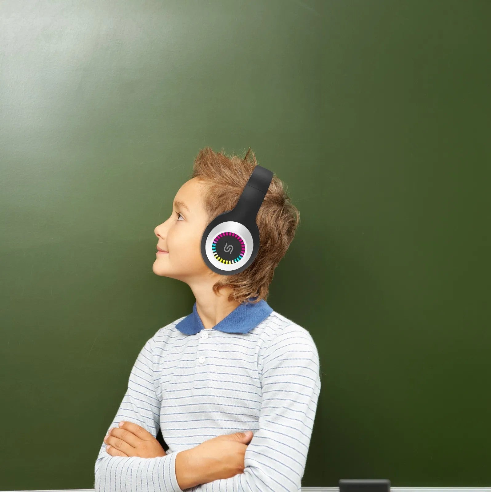 {PD-STWLEP028-BK} Porodo Soundtec Kids Bluetooth Headphone 200mAh - Black