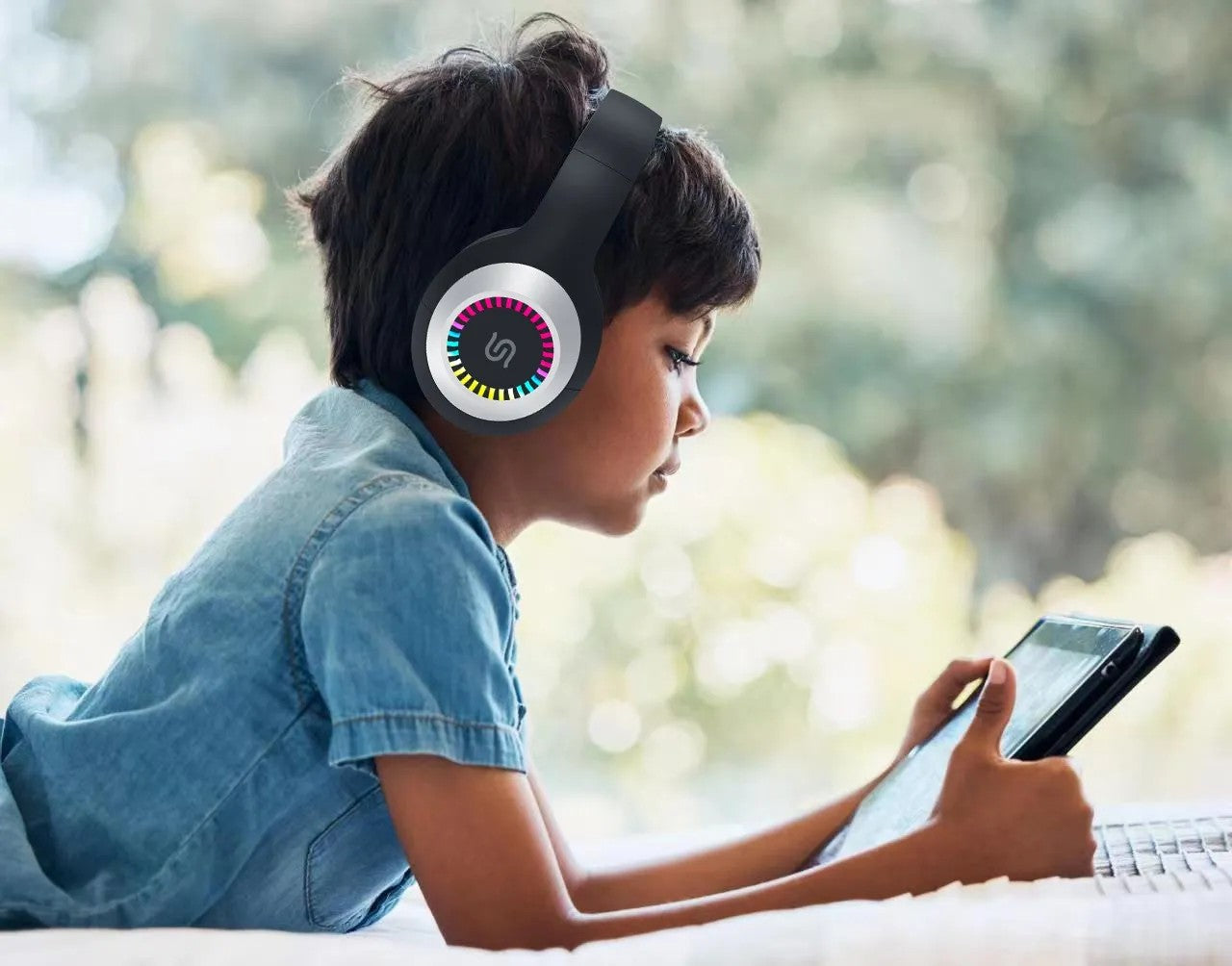 {PD-STWLEP028-BK} Porodo Soundtec Kids Bluetooth Headphone 200mAh - Black