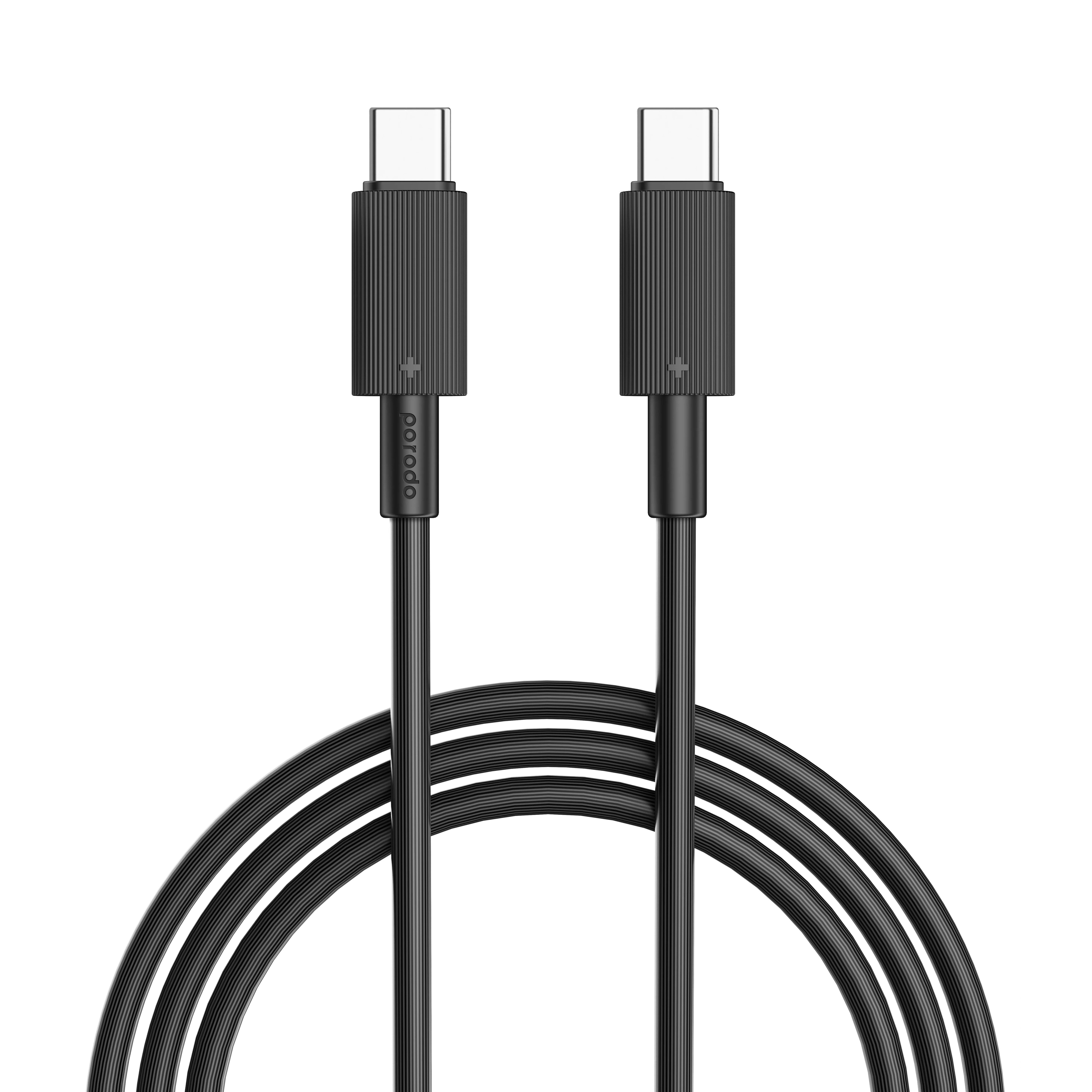{PDCBL0007BK} Porodo Type-C to C PVC Cable 3m - Black