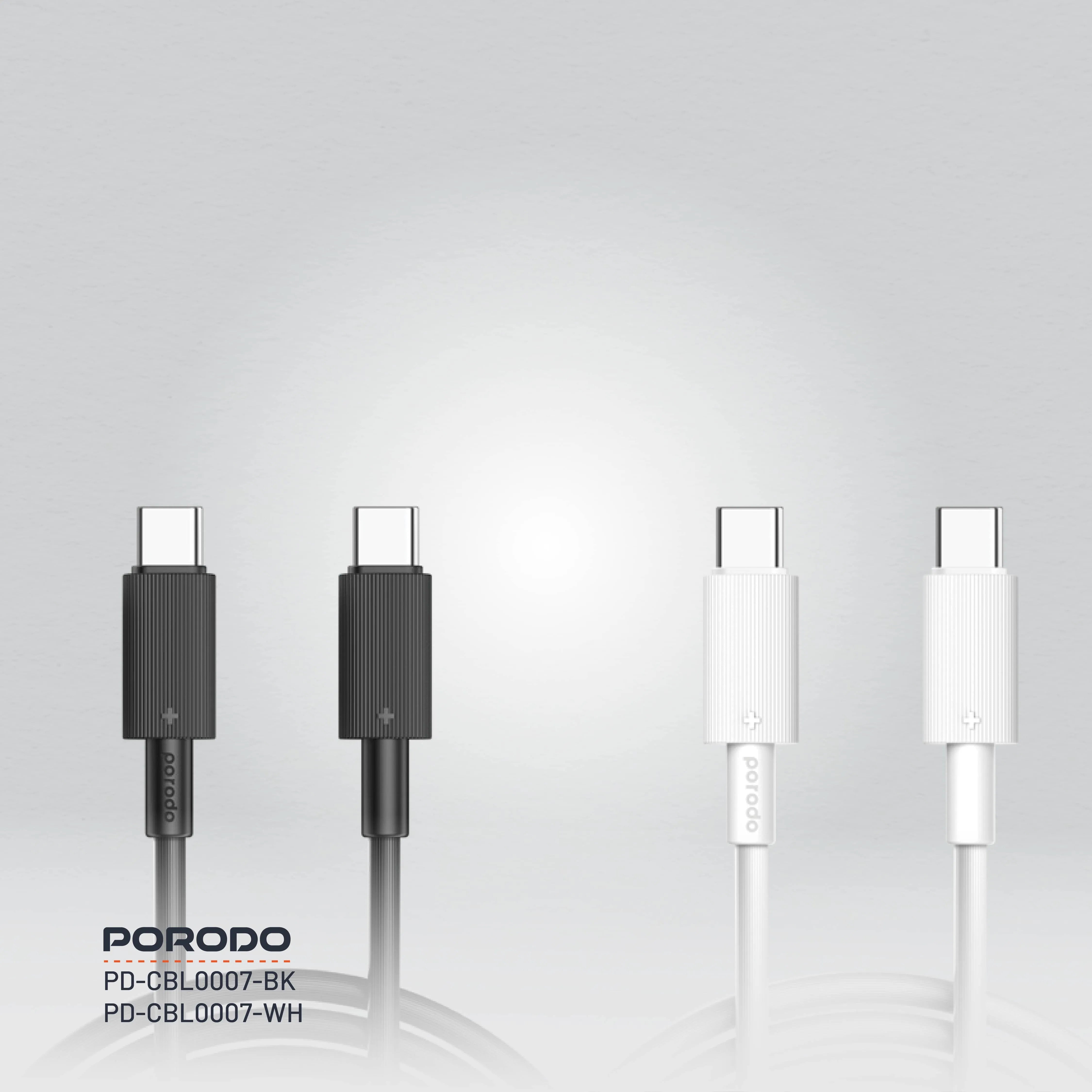 {PDCBL0007BK} Porodo Type-C to C PVC Cable 3m - Black